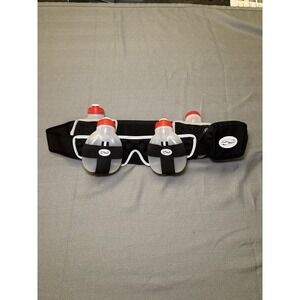 FuelBelt Hydration Running Belt 4 Bottle Marathon Training Black White XL